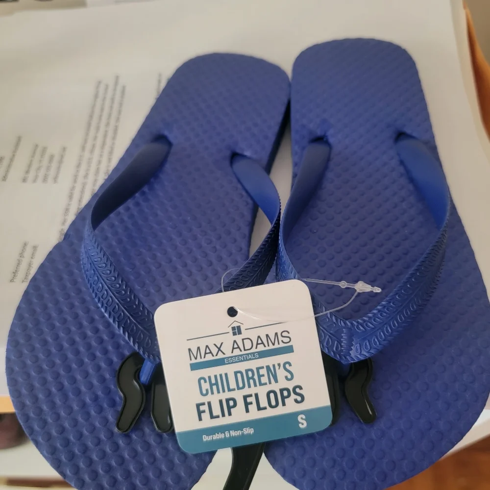 Max Adams Blue Flip Flops, Size S